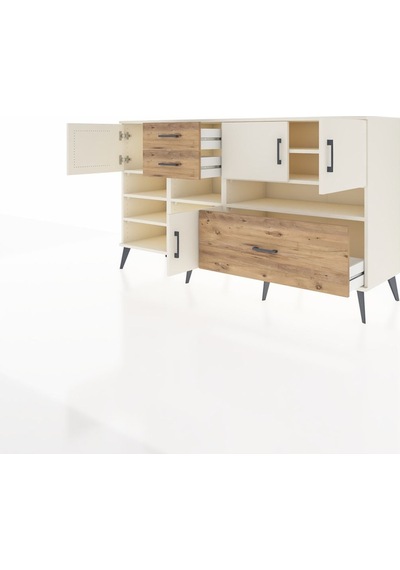 Hyperion Konsol 7 Raflı 3 Çekmeceli 4 Kapaklı 176x44x99 Aytaşı-ay Aytaşı-aytaşı/çam