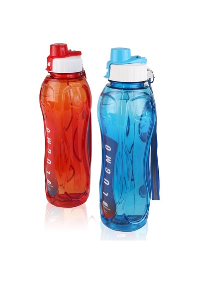 2 Adet Matara Suluk Kapaklı Okul Spor 750 Ml Çok renkli