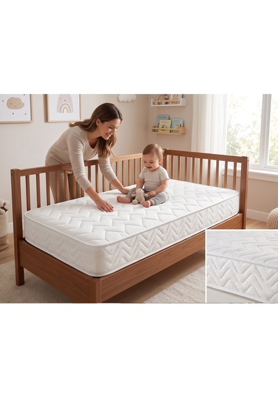 Ratemo Lüx Ortopedik Bebek Yatağı 70x140x20 CM Ekstra Kalın 20 CM Konfor Pedli 70 x 140 CM