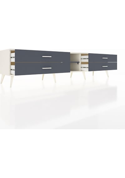 Hyperion Tv Ünitesi Tek Raflı 4 Çekmeceli 220x44x51 Aytaşı-antrasit Antrasıt/antrasıt - Aytası Hyperion Tv Ünitesi Tek Raflı 4 Çekmeceli 220x44x51 Aytaşı-antrasit Antrasıt/antrasıt - Aytası