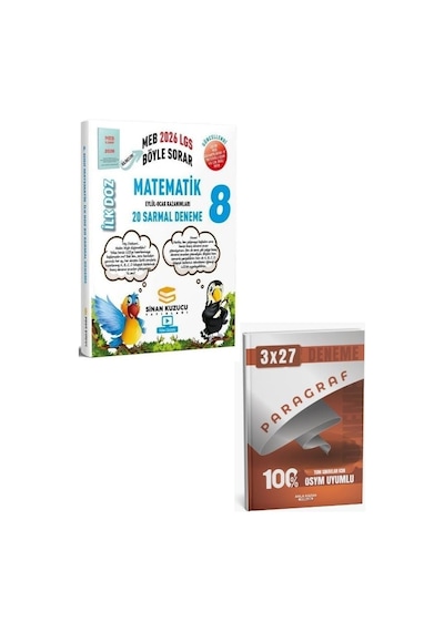 Sinan Kuzucu 2027 8. Sınıf Lgs Matematik İlk Doz Sarmal 20 Deneme Çözümlü+ Anla Kazan Paragraf