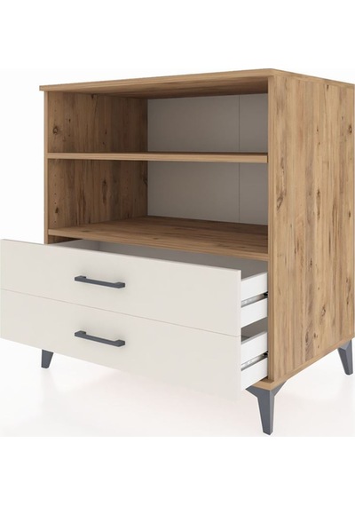 Kronos Şifonyer 2 Raflı 2 Çekmeceli 88x59x96 Çam-aytaşı Atlas Çam