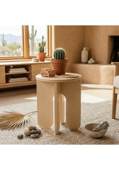 Dulgera Modern Minimalist Ahşap Yan Sehpa