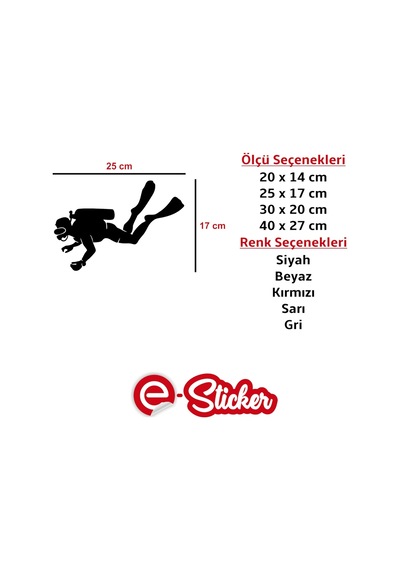 Dalgıç Sticker Scuba Diving Kurbağa Adam Oto Sticker Araba Cam St