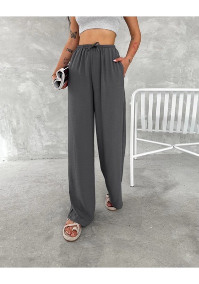 Ertaştrendstore Kadın Ayrobin Oversize Kadın Pantolon - Füme Çok Renk