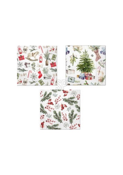 Boyner Evde Kağıt Peçete 33x33cm 16 Adet 3 Desen, 5003097272
