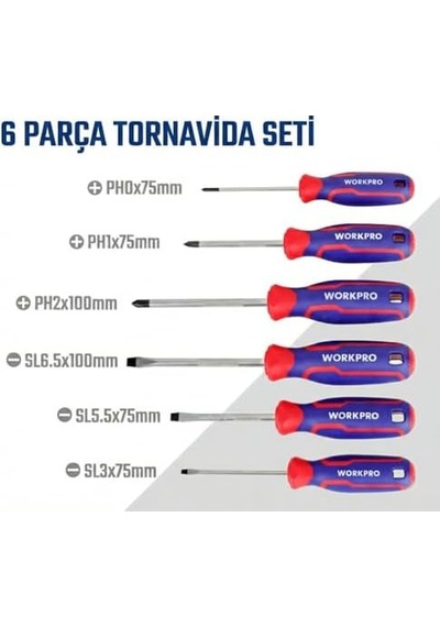 Wp200551 Tornavida Seti, 21 Parça, Cr-v Çelik, Manyetik, Duvar Askılı, Profesyonel