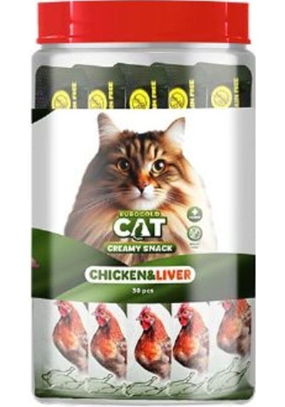 Eurogold Cat Tavuk - Ciğer Sıvı Kedi Ödülü 30 x 15 G