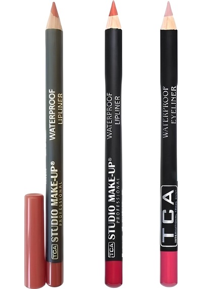 Tca Studio Make Up Crimson + Dark Red + Maroon Waterproof Lipliner Dudak Kalemi 3'lü