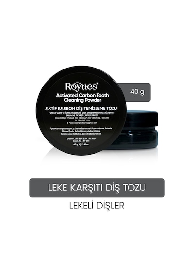 Royues Aktif Karbon Diş Beyazlatma Tozu 40 G