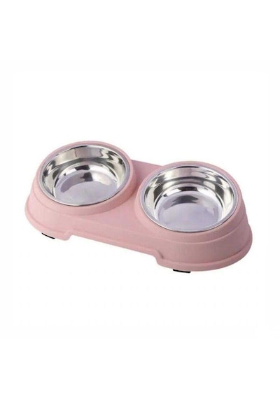 Nunbell Melamin Çelik Kedi Ve Köpek Mama Kabı İkili 0.4 Ml