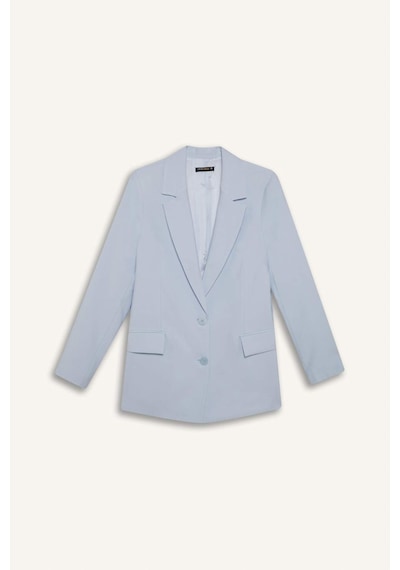 DeFacto Afra x Defacto Oversize Geniş Kalıp Tensel Blazer Ceket Z8276AZ25SPBE472 Mavi DeFacto Afra x Defacto Oversize Geniş Kalıp Tensel Blazer Ceket Z8276AZ25SPBE472 Mavi