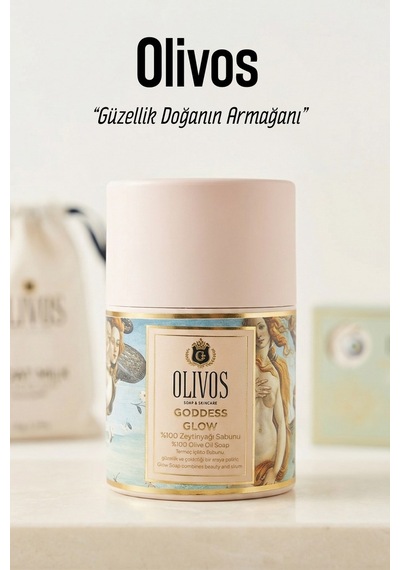 Olivos Goddess Glow %100 Zeytinyağlı El Yapımı Katı Sabun Premium Kutulu 2 100 G Beyaz Sabun