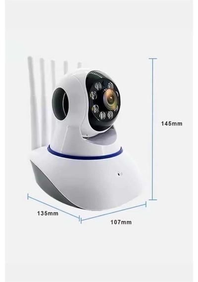 Mey İthalat Akıllı Gece Görüşlü Sensörlü Wifi Kamera Telefondan Takip Edilebilir
