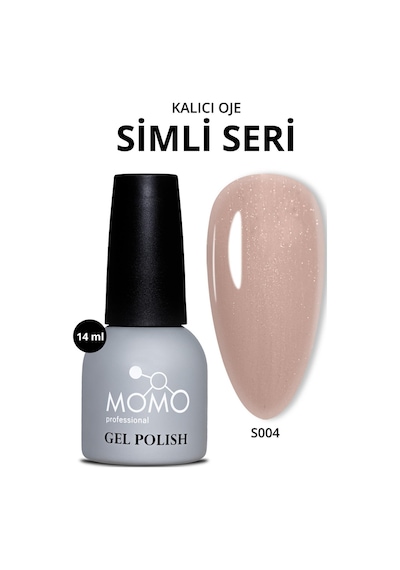 Momo Professional Kalıcı Oje S004 Simli Pudra Ten 14 Ml