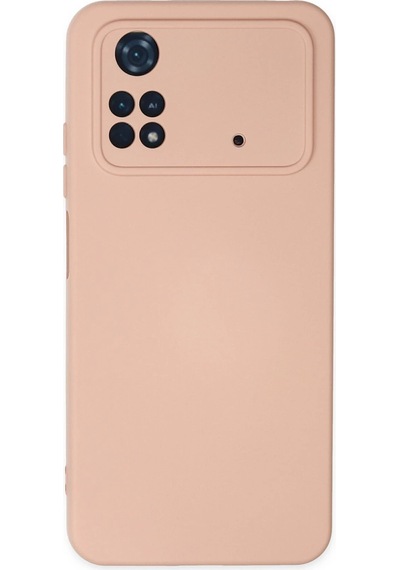 Cosmotex Newface Xiaomi Poco M4 Pro 4g Kılıf Nano İçi Kadife Silikon - Pudra