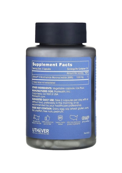 Prohealth Longevity Nmn Nicotinamide Mononucleotide Pro Brain & Cognitive 1000 Mg 60 Caps