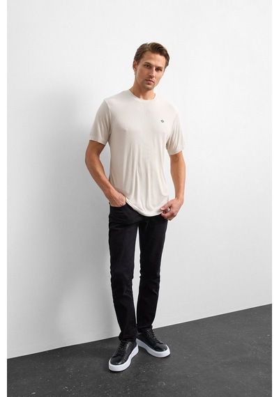 Backandbond Taş Regular Fit Bisiklet Yaka Tişört