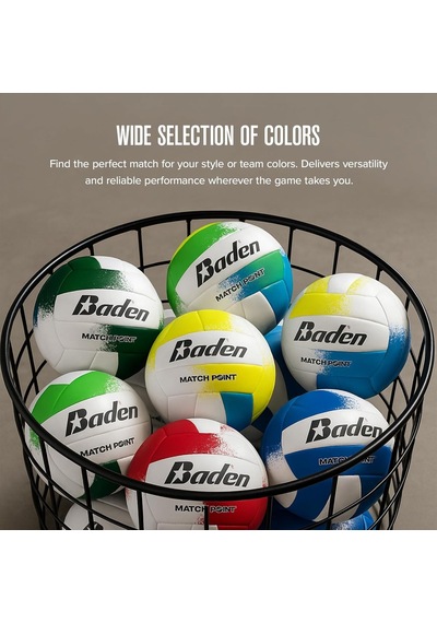 Baden Match Point Cushioned Synthetic Leatheroutdoor Recreation Backyard Volleyball + College Camp Ball All Ages Officia Çok Renkli Baden Match Point Cushioned Synthetic Leatheroutdoor Recreation Backyard Volleyball + College Camp Ball All Ages Officia Çok Renkli