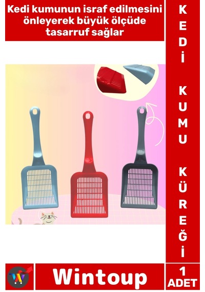 Kedi Uzun Ömürlü Dayanıklı Plastik Ergonomik Geniş Delikli Hijyenik Topaklanan Pratik Evcil Hayvan