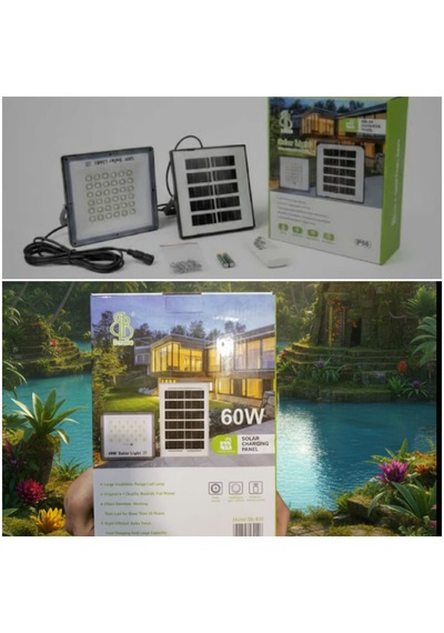 Benbo 60w Solar Light Kumandalı Şarj Panel İp66 Su Gecirmezlik .wireless Control 1