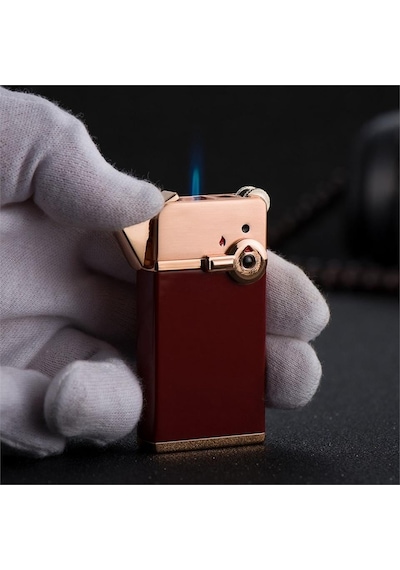 Torch Çift Fonksiyonlu Jet Çakmak Bordo Metal