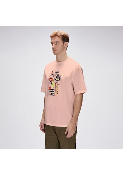 Bad Bear Collis Os Erkek Pembe Tişört