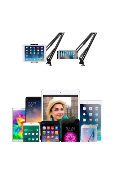 Masa Tablet 6" 11" Telefon Tutucu Esnek Uzun Kollu 360 Derece Dön
