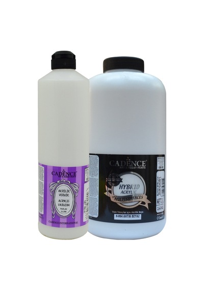 Cadence Multisurfaces Antik Beyaz 2 L + Parlak Vernik 750 ML Set