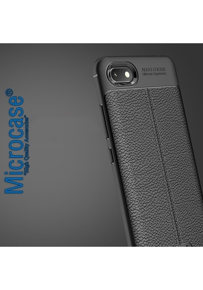 Microcase Xiaomi Redmi 6A Leather Tpu Silikon Kilif + Cam Koruma 292770335 - Seçenek / Cam Koruma-Tempered Glass Istiyorum
