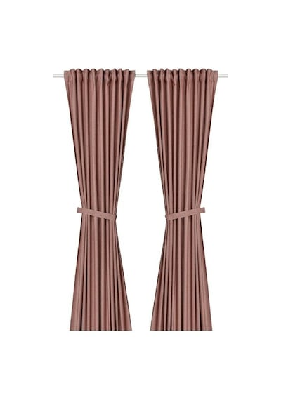 Ikea Lenda Fon Perde 140x300 Cm Kahverengi Kırmızı Pembe - Kırmızı - Açık Kahverengi