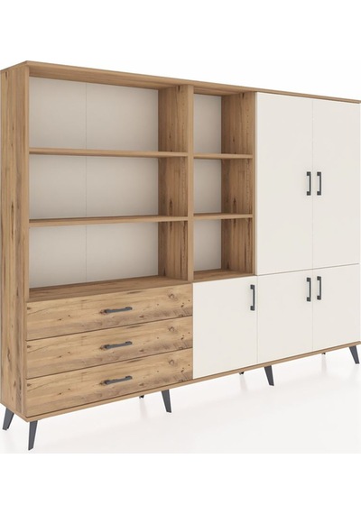 Arges Dolap 11 Raflı 3 Çekmeceli 5 Kapaklı 220x30x163 Çam-aytaşı/ Çam-aytaşı/çam Arges Dolap 11 Raflı 3 Çekmeceli 5 Kapaklı 220x30x163 Çam-aytaşı/ Çam-aytaşı/çam