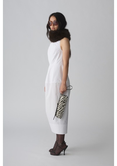 Suud Collection Beyaz Enya Balon Form Elbise