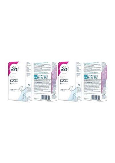 Pure Hipoalerjenik Bacak & Vücut Bölgesi İçin Parfümsüz Sir Ağda Bandı 1 X 20 Adet 2 Paketi