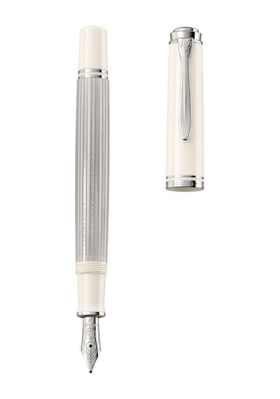 Pelikan Souveran M405 Dolma Kalem Silver-White M Uç 815475