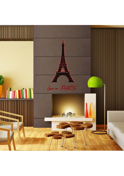 Led Aydınlatmalı Paris Eyfel Kulesi Silueti