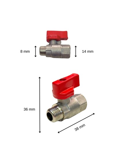 Mini Küresel Vana 1/4"
