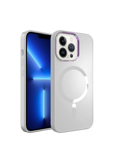 Apple Uyumlu iPhone 12 Pro Max Kılıf Magsafe Wireless Şarj Özellikli Renkli Kamera Çerçeveli Kapak Stil