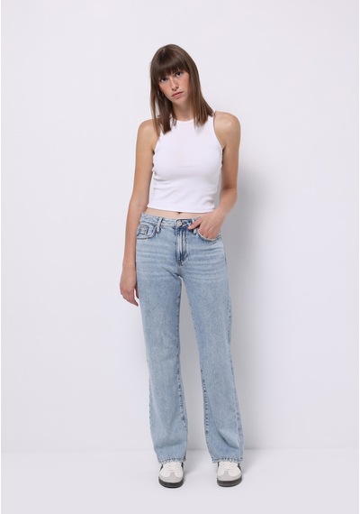 Colin's Colins Straight Fit Orta Bel Düz Paça Kadın İndigo Jean Pantolon Cl1075119 Q1.v1 Dn44373 Yeşil