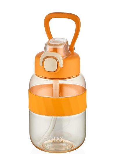 Shotay Pipetli Su Matarası Tritan Turuncu 700ml