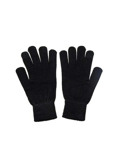 Çift Katlı Kalın Siyah Sıcak Tutan Yün Kışlık Kadın Erkek Eldiven Unisex 1 Çift Çok Renkli