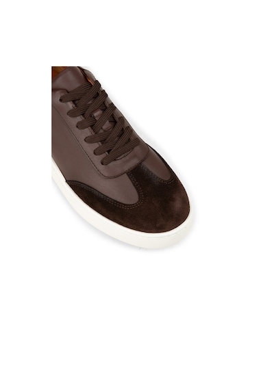 Deery Erkek Kahverengi Hakiki Deri Sneaker Ayakkabı - 04407mkhve01