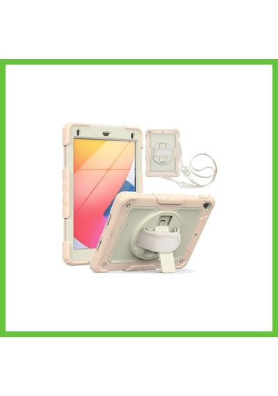 Bezos Apple iPad Uyumlu 5 Air 9.7 Kılıf Strap New Tablet Kapak - Pembe Dmc