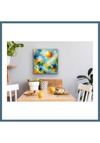 Agc Uygun Sepet Yaz Mevsimi Kanvas Tablo 60x60cm Agc Çok Renkli