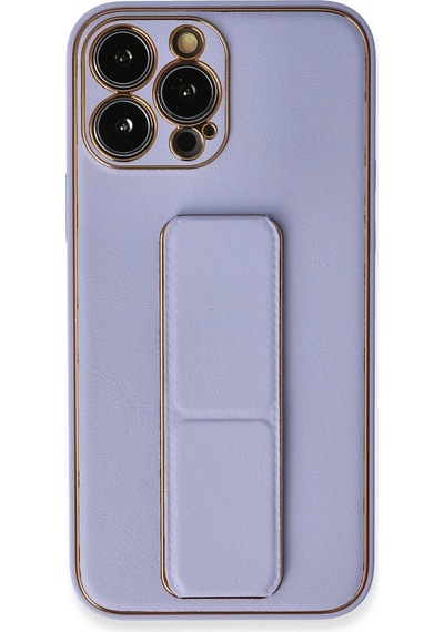 Newface Apple iPhone Uyumlu 13 Pro Max Kılıf Coco Deri Standlı Kapak Semeglbl - 33 - Lila