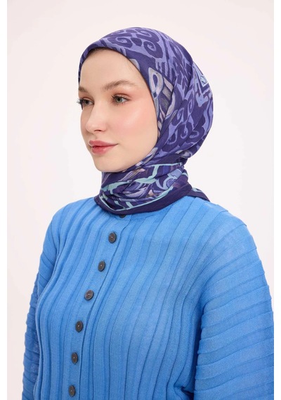 Silk Home Dört Mevsim Antik Motif Viskon Velora Eşarp 6421 Morcivert