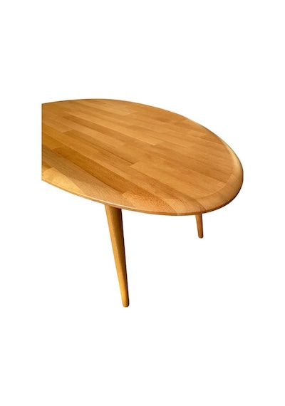 Fawdecor Asimetrik Masif Ahşap Orta Sehpa Ve 3'lü Zigon Açık Meşe