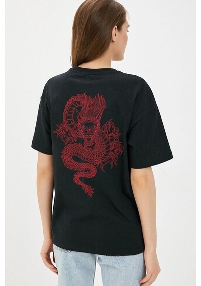 Startmore Erkek Oversize Staywild T-shirt Garalio Siyah