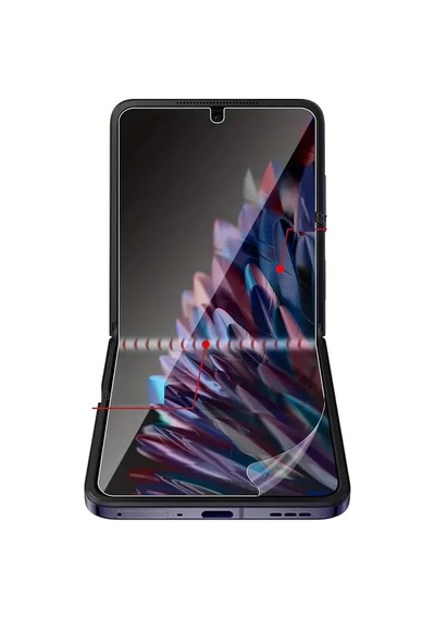 Samsung Galaxy Z Flip 7 Fe Uyumlu Ön+arka Body Şeffaf Ultra Koruyucu Nano Jelatin