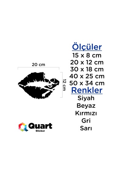 Dudak Kuru Kafa Sticker Quarts Oto Sticker